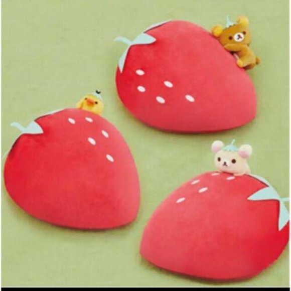 Rilakkuma - Strawberry Party Big Cushion (Kiiroitori the Chicken) - Picture 2 of 2